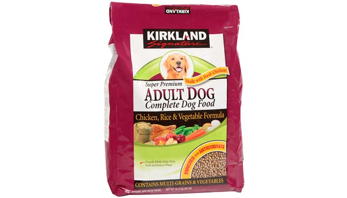 kirkland pet food ingredients for old dog
